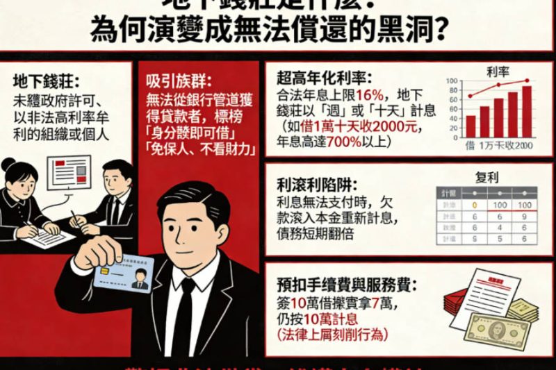 地下錢莊還不出來怎麼辦？3招自保指南與報警後續處理